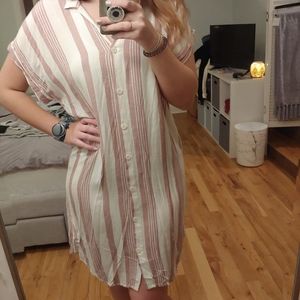 Francesca's pink striped dress